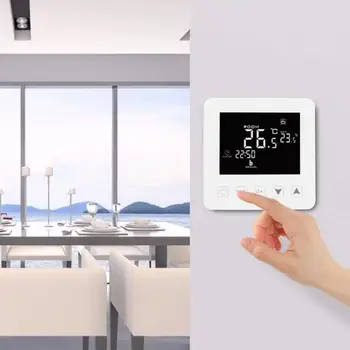 

LCD Touch Screen Programmable Heating Thermostat Intelligent Temperature Controller 200-240V Touch Thermostat