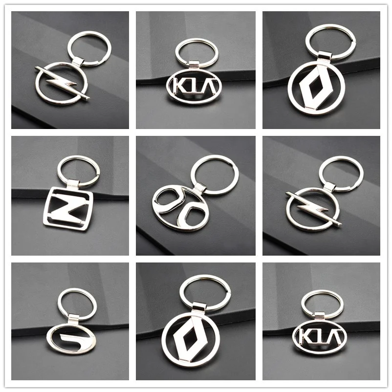 

3D Metal Car Key Ring Auto Emblem Keychain For Seat Renault opel lada Alfa Romeo VW AUDI bmw benz toyota car styling