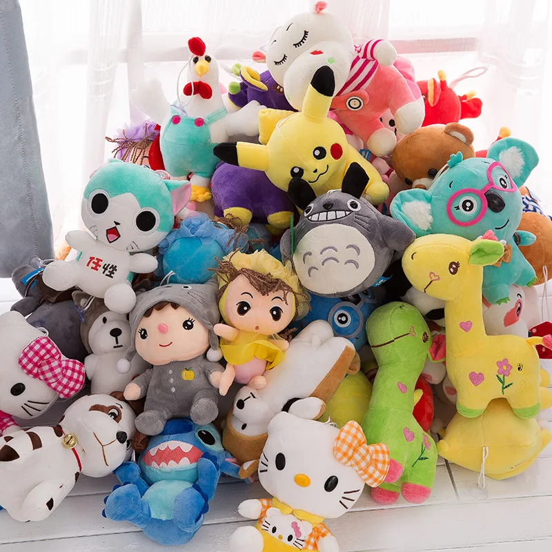 

New Style Crane Machines Doll Plush Toys Temple Fair Prizes Small Pendant Key Chain Large Amount Favorably
