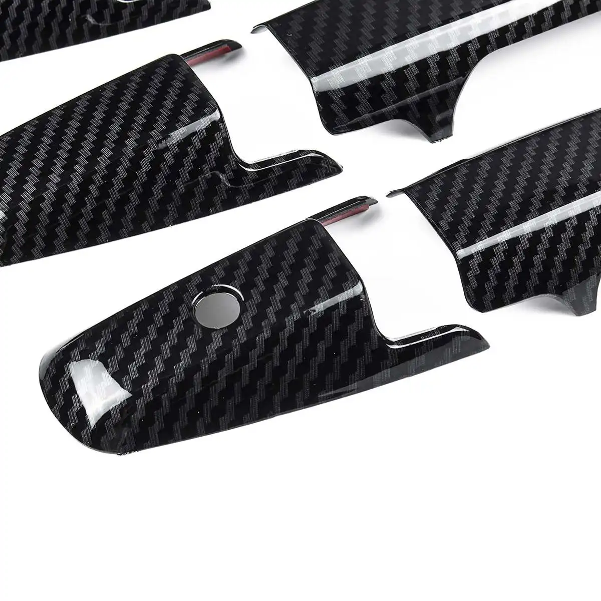8pcs Set ABS Carbon Fiber 4 Door Handle Covers For Honda Civic 2006- 2011/ Pilot 2009- Car Accessories Frame Tirm Sticker