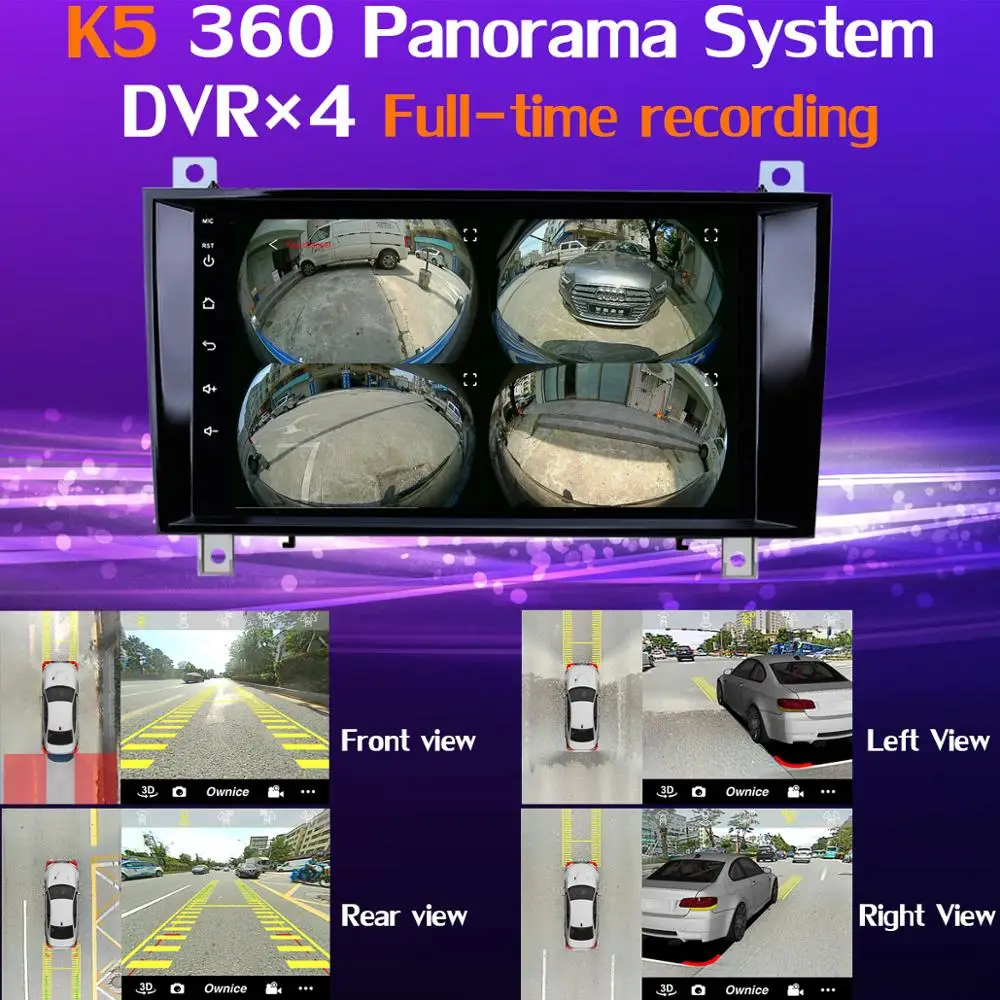 360 ° панорамный Android 9,0 4G+ 64G Автомобильный мультимедийный плеер CarPlay Авто DSP SPDIF gps радио для Mercedes Benz SLK Class R171 W171
