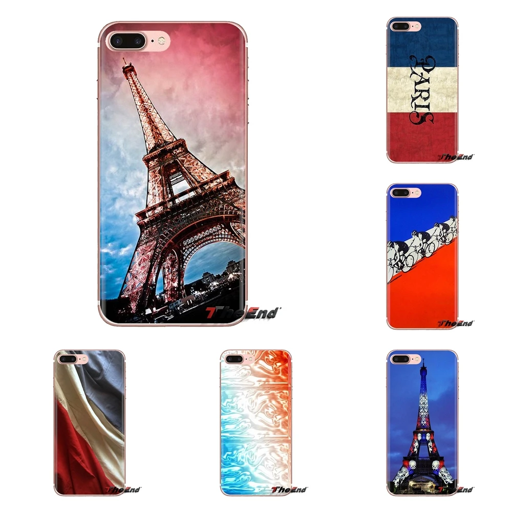 

France French Flag Paris FR Transparent Soft Cases Covers For iPod Touch Apple iPhone 4 4S 5 5S SE 5C 6 6S 7 8 X XR XS Plus MAX