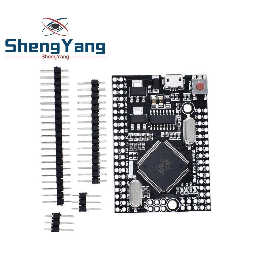 ShengYang Mega 2560 PRO MINI 5 В(встраивание) CH340G ATmega2560-16AU с наконечниками, совместимыми с arduino Mega 2560