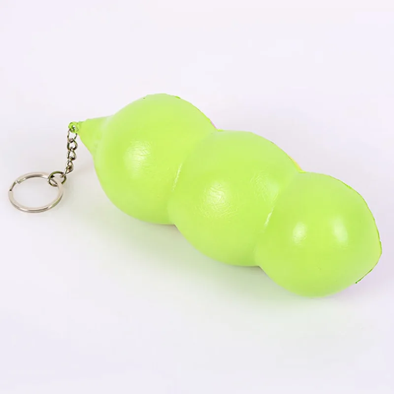 Kawaii лицо горох мягкий медленно поднимающийся Bean кулон телефон ремень Эластичный Мягкий Squeeze Squishies антистресс забавные детские игрушки
