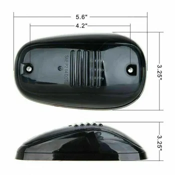 

ABS Cab Roof Lights 142x42x45mm 12-LED Marker Running Lamp Smoked Lens
