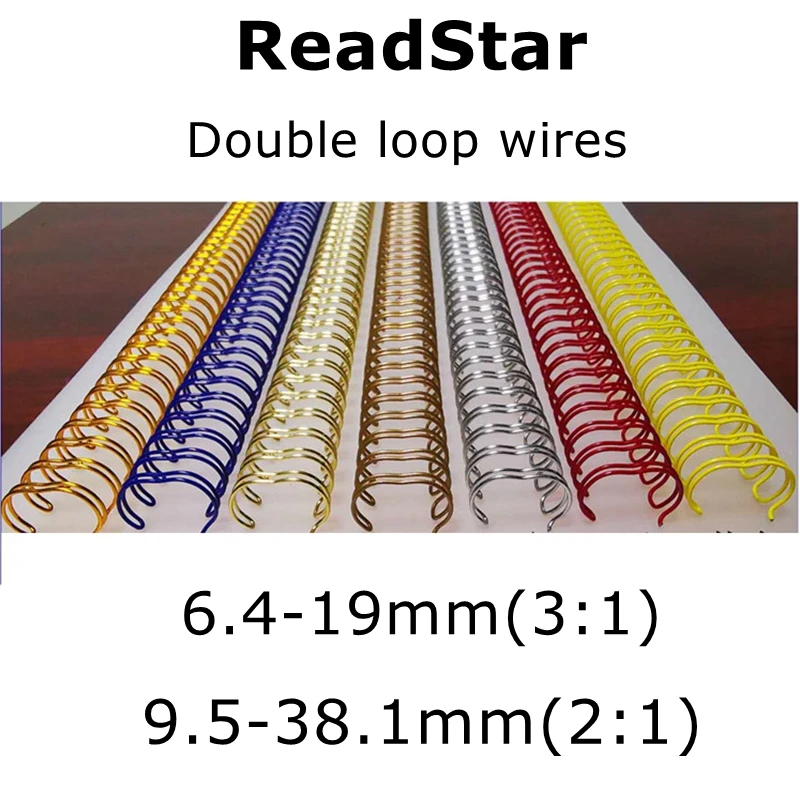 Renz Premium Quality 11mm 90 Sheet 34 Loop Binding Wires A4 3:1 White, No. 7 