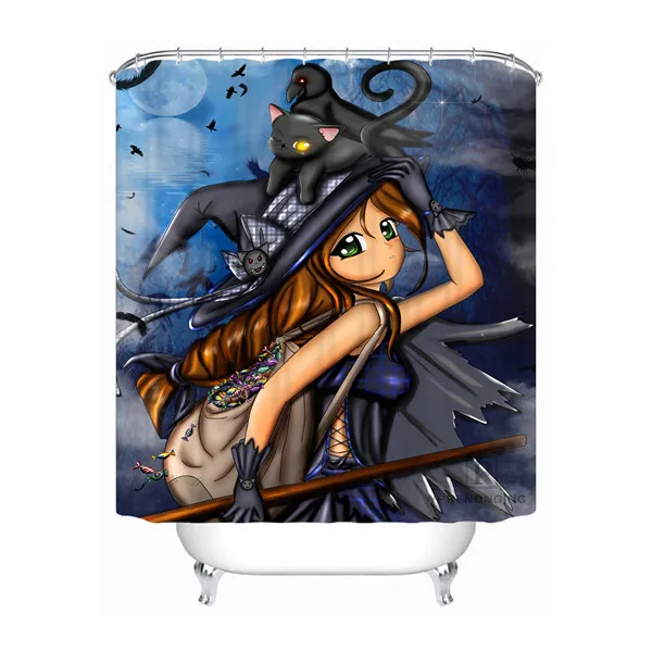 Shower Curtain Пользовательские собаки рыцарь, вампир Водонепроницаемый Ванная комната приемлемая занавеска из полиэстеровой ткани занавеска для ванной#180318-10 - Цвет: Shower Curtain