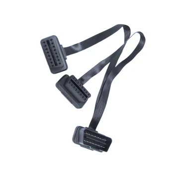 

Hot Y Type Male To Dual Female OBD 2 Professional Test Diagnostic Cable 16 Pin Accessory Durable Splitter Connector Flat Extensi