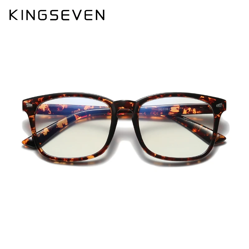 2021 KINGSEVEN Blue Light Blocking Glasses Square Eyeglasses Anti Blue Ray Computer Game Glasses Frame Thanksgiving Activity 