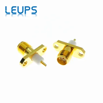 

100PCS SMA Female Panel Mount 2 Holes Flange Deck Solder RF Connector