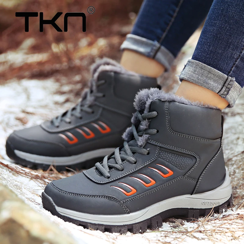 

TKN Winter Women Ankle Boots Female Fur Warm Ankle Snow Boots Ladies Comfort Casual Lace-Up Boots Shoes Women Walking Shoes 815