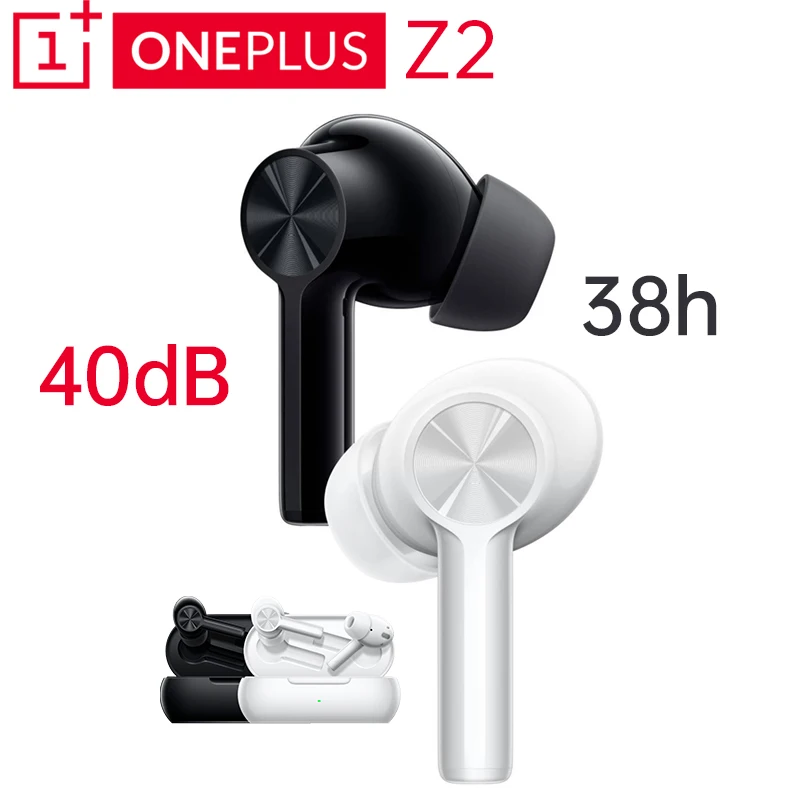Оригинальные наушники OnePlus Buds Z2 40dB ANC 38h воспроизведение 3-микрофон ENC IP55