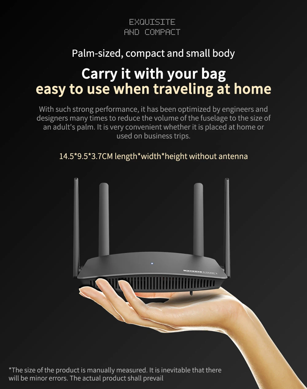 TOTOLINK A720R AC1200 WIFI Router  2.4GHz/5GHz wifi Repeater 4*5dBi External Antennas support IPTV best home wifi signal booster