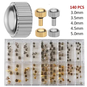 

Silver Gold all in one 140pcs Watch Crown SET 3.0mm 3.5mm 4.0mm 4.5mm 5.0mm Repair Accessories Assortment Parts