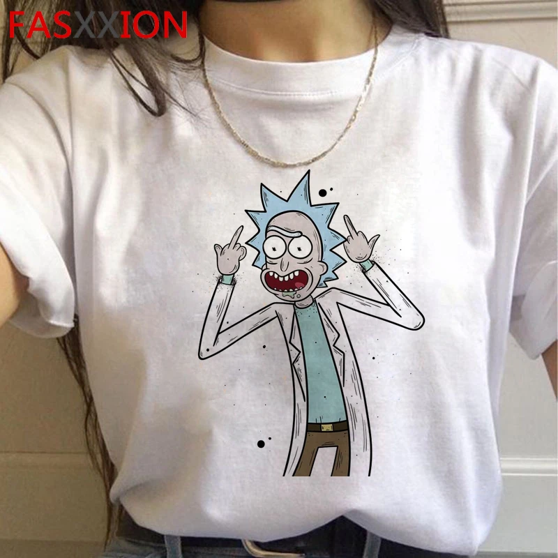 Rick and Morty Funny Cartoon Harajuku T Shirts Women Ricky N Morty Ullzang T-shirts Grunge 90s Tshirts Aesthetic Top Tees Female
