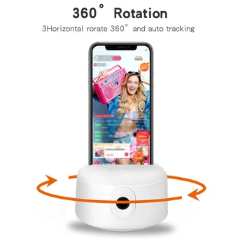 

Easy Install Live Broadcast Dressing Table Smart Tracking Mobile Holder Video Chat Desktop Multifunction 360 Degree Rotation