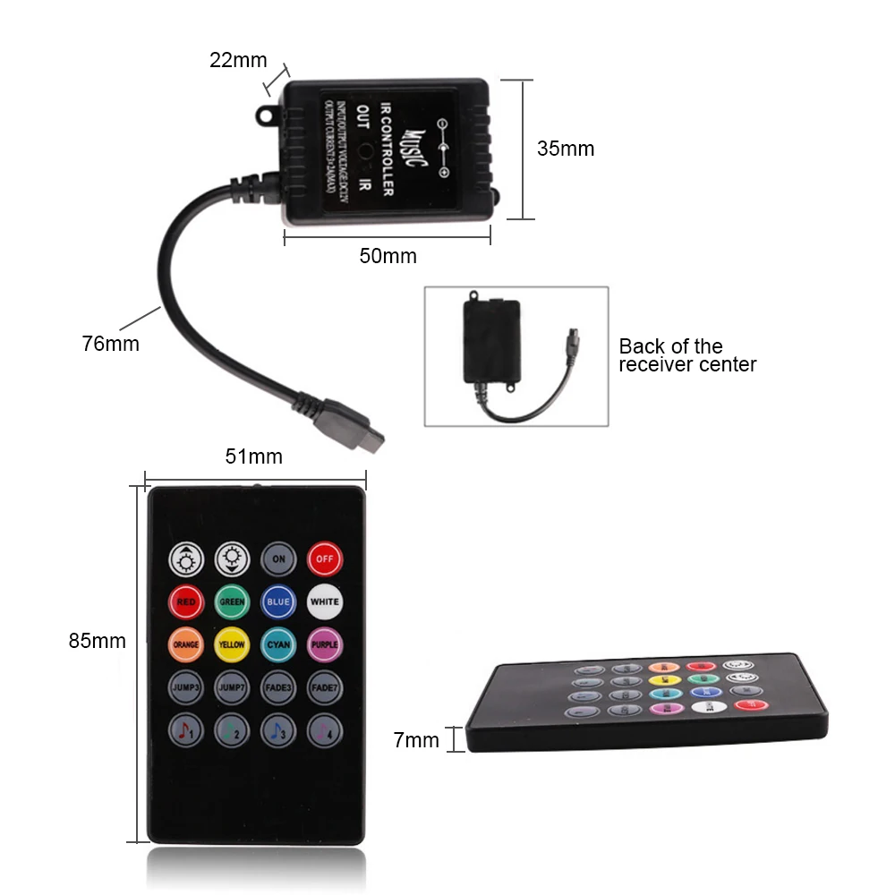 7 цветов RGB светодиодный неоновый автомобильный подсвечивающий светильник s полоса Светодиодная лента под автомобильную трубу подсвечивающая система светильник комплект