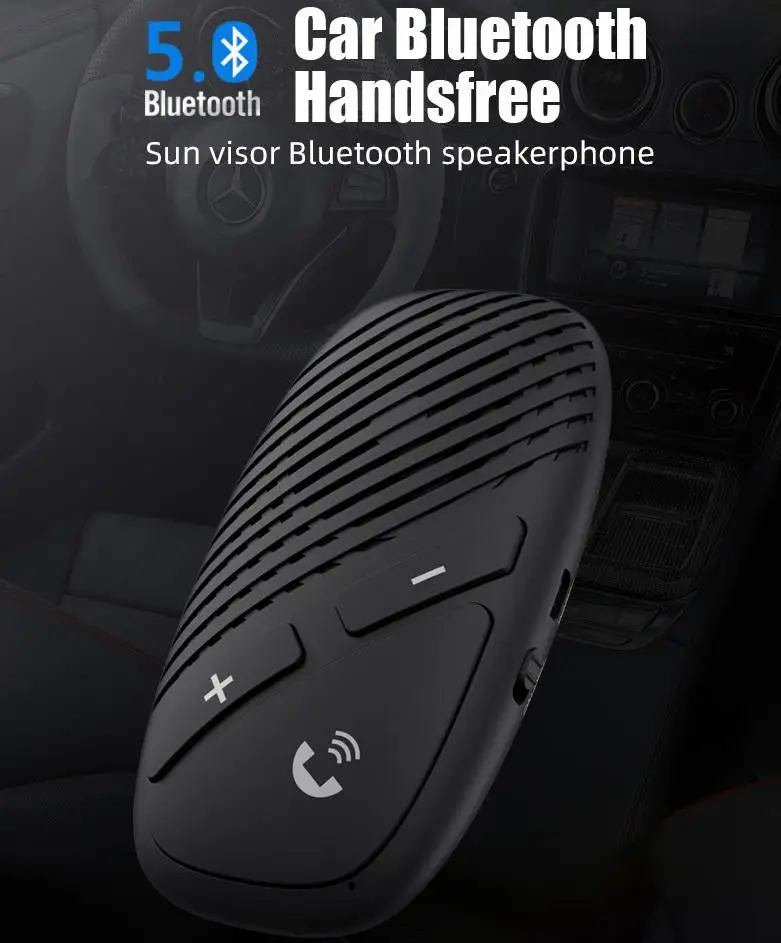 Wireless Bluetooth Car Kit Handsfree Speakerphone Bluetooth 5 0 Wireless Stereo Audio Receiver Adapter for Car Headphone Speaker