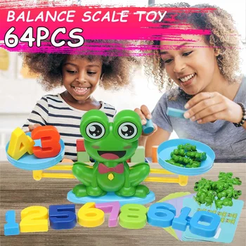 

Frog Digital Balance Scale Toy Early Learning Balance Children Enlightenment Digital Addition and Subtraction Math Scales Toys