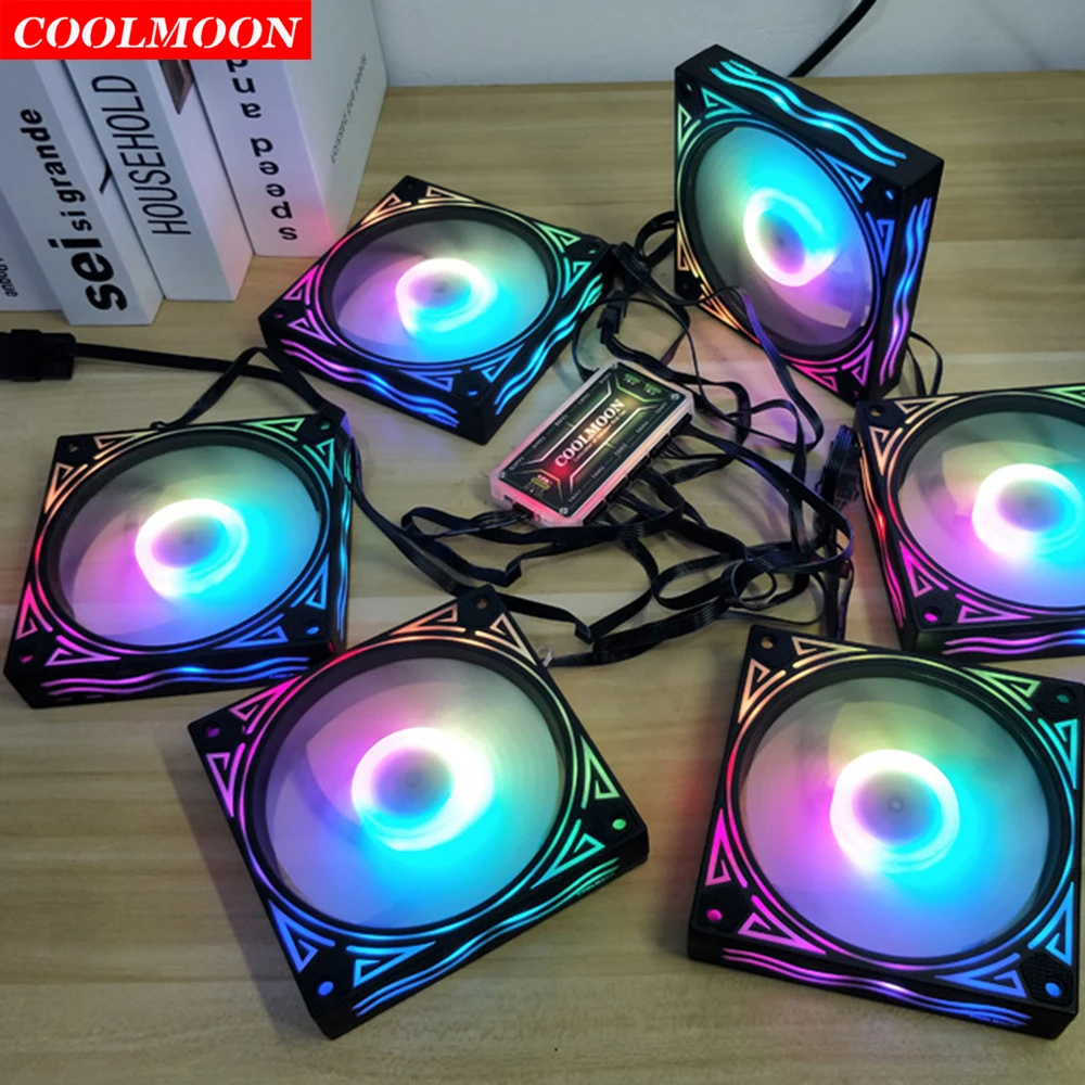Уникальный радиатор для процессора Coolmoon рассеивания тепла RGB вентилятор