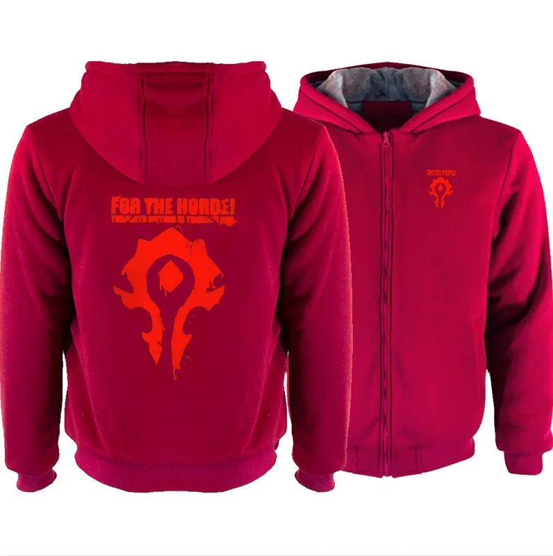 WOW World of Warcraft Hoodies Men Off White Zipper Streetwear Hip Hop Warm Sweatshirts Casual Hoodie Hooded for Kids