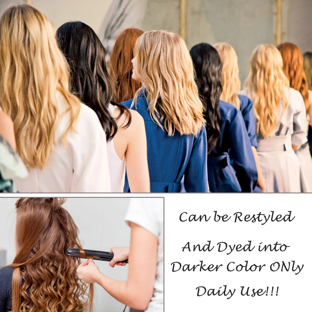 ShowCoco Clip In One Piece Human Hair Extensions Blonde Brown Brazilian 100% Remy Hair 14inch-24inch 100g/140g/180g hair extension