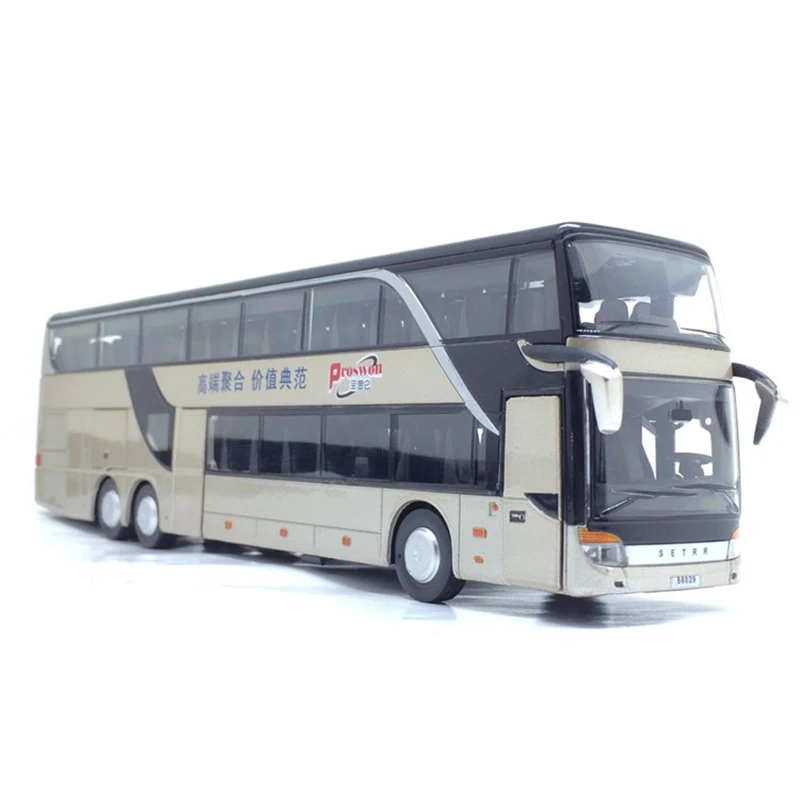 

1:32 Alloy Pull Back Bus Modelh Igh Imitation Double Sightseeing Bus Flash Toy Vehicle Free Shipping Car Toys for Boys Car