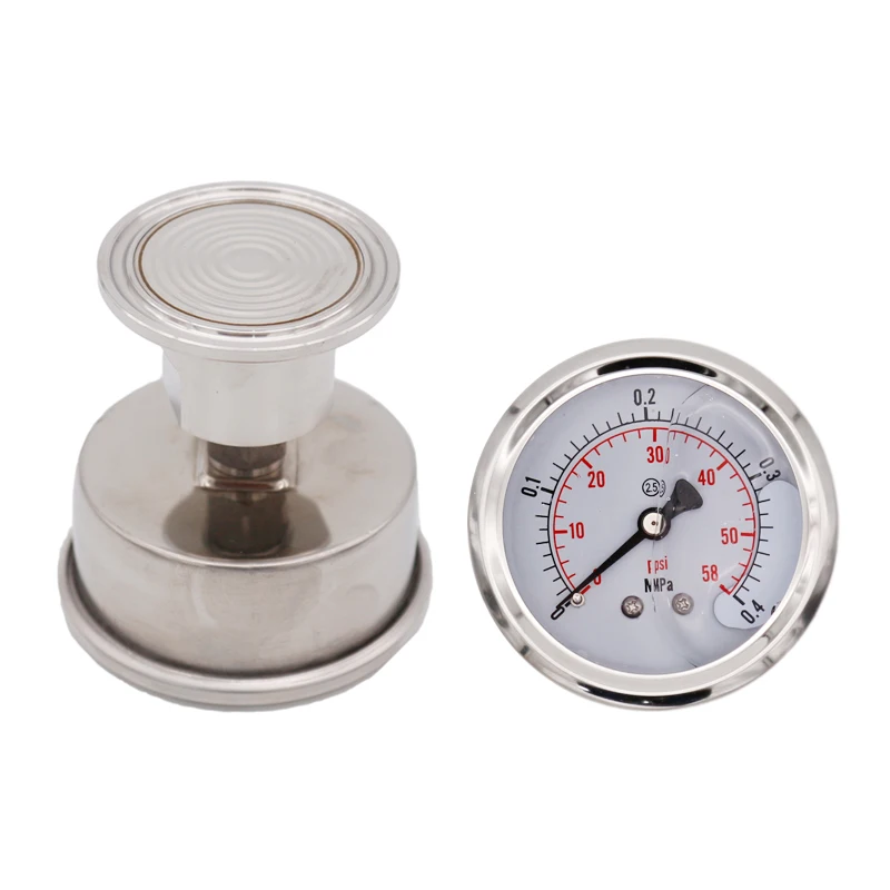 1," Tri Clover санитарный Манометр 0-60 PSI заднее крепление 304 нержавеющая сталь пивной конический ферментер части