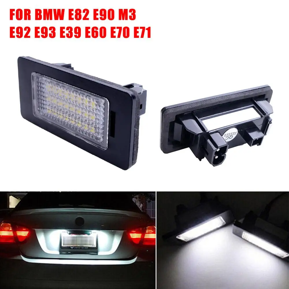2PC 24 LED coche luz de placa de matrícula para BMW E90 M3 E92 E70 E39 F30 E60 E61 E93