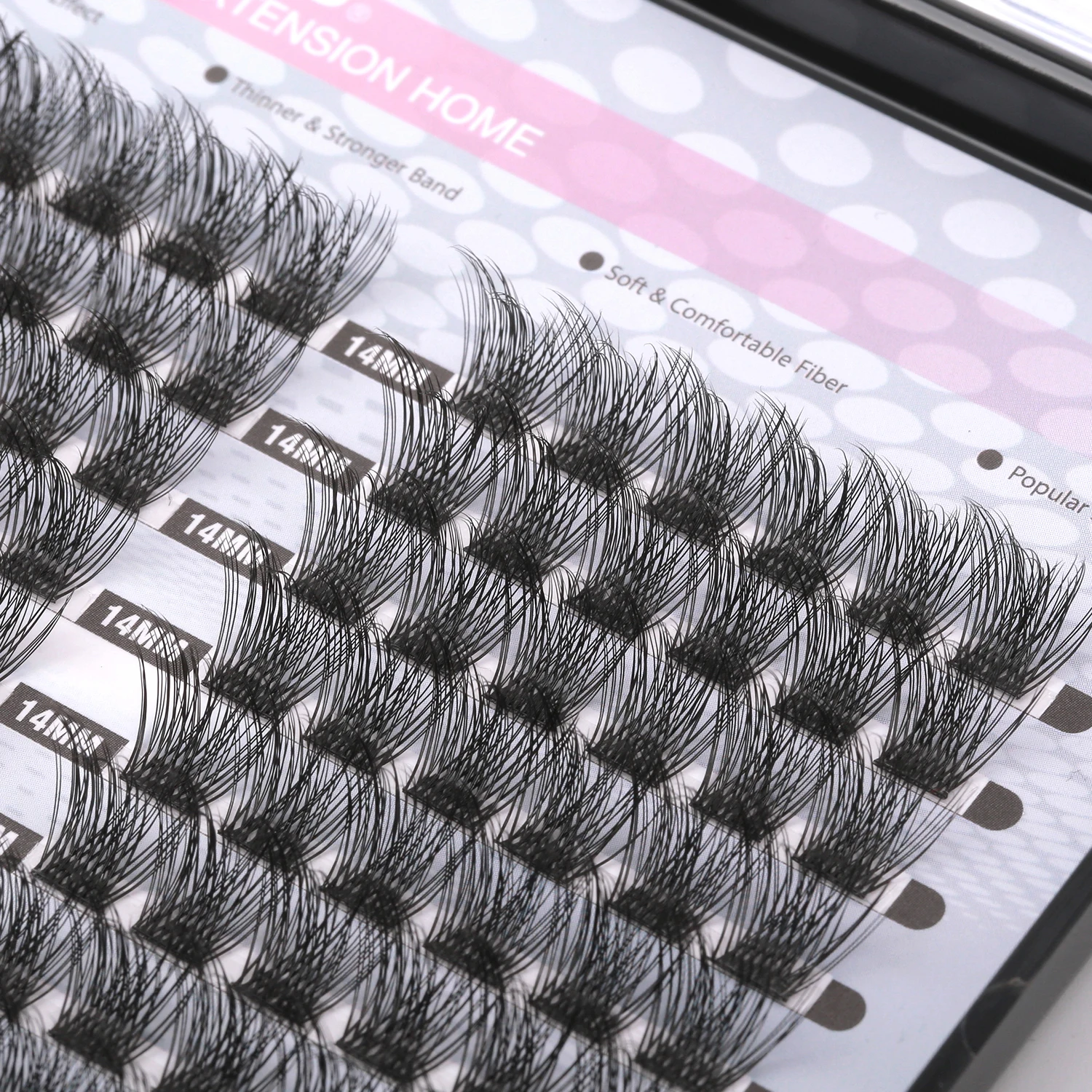 Eyelash Extensions Fake Eyelashes Eyelash Extension Eyelash Extension Lashes False Eyelashes Cluster Eyelashes Mink Individual Lashes Segmented Eyelashes C/D Curl Matte Black Bulk Volume DIY Lashes Extensions