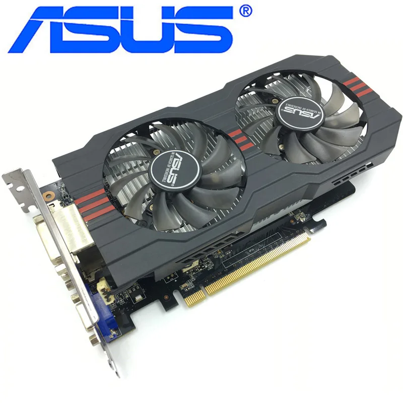 Видеокарта ASUS GTX 750Ti 2 Гб 128 бит GDDR5 видеокарты для nVIDIA Geforce GTX 750 Ti 2 Гб GTX750Ti 2 Гб VGA карты 1050 б/у