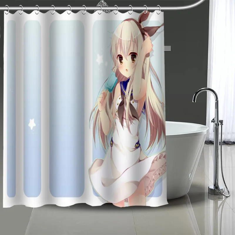 ShunQian Shimakaze аниме девушка занавеска для душа полиэстер ткань для Ванной Экраны занавески s для ванной комнаты 3D Водонепроницаемый Ванна занавеска крючок - Цвет: 6