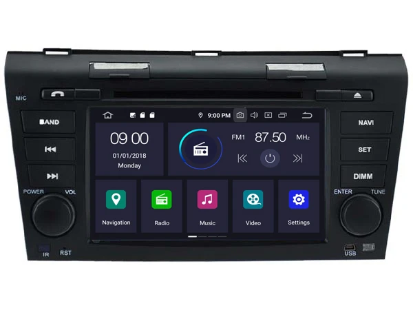 NaweiGe 7 дюймов Android Восьмиядерный 9,0 PX5 4+ 32 ГБ Автомобильный dvd для Mazda 3 2004-2009 Авторадио gps навигация автомобильный Радио стерео автомобильный DVD