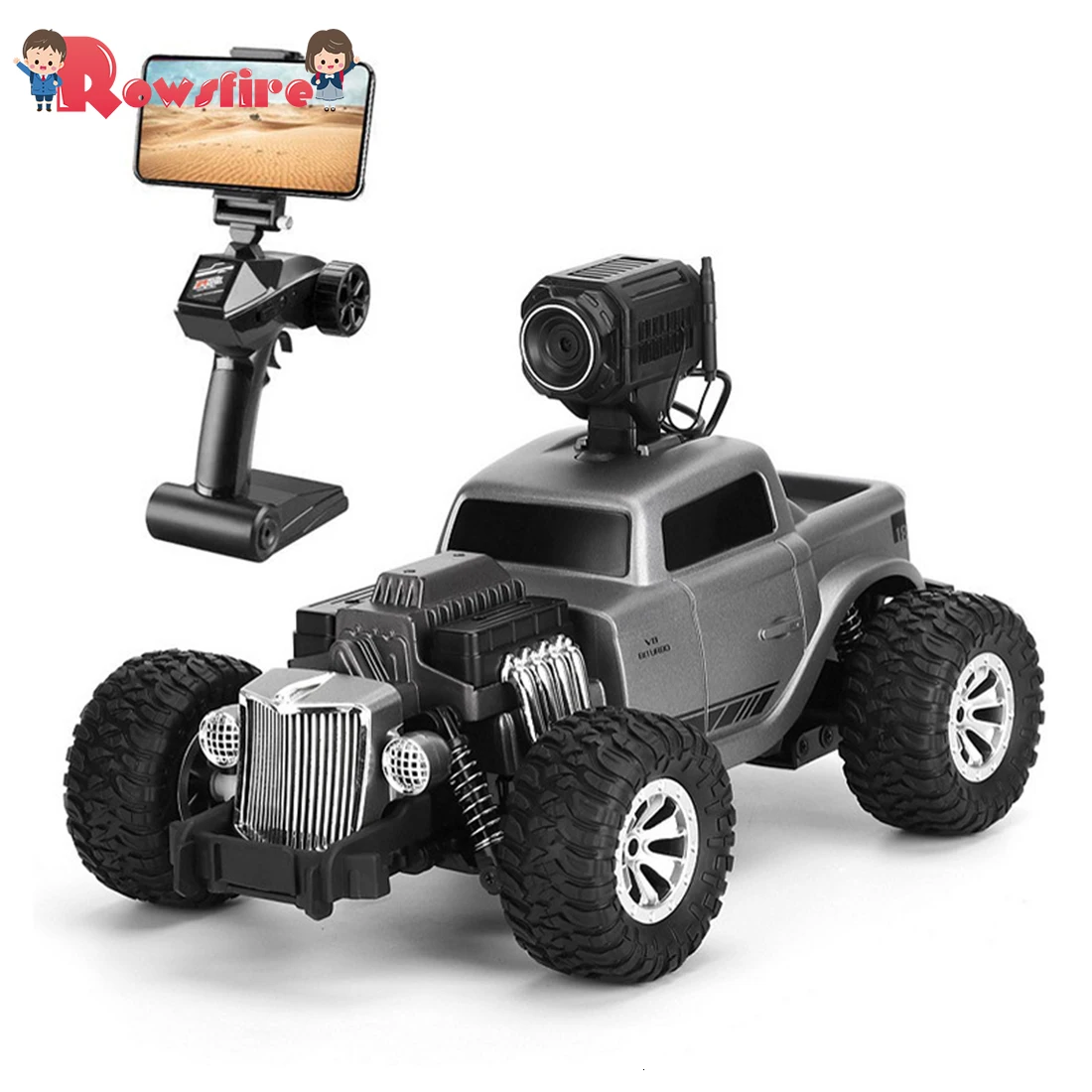 

1:16 2.4G Retro High Speed RC Vintage Off-Road Buggy Racing Drift Car With/Without WIFI 720P HD Camera - Silver Grey