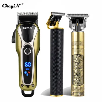 

Professional Hair Clipper Beard Trimmer For Men Barber 0.1mm Baldhead Clippers Hair Cutting Machine Hair Cut T Blade trimmer