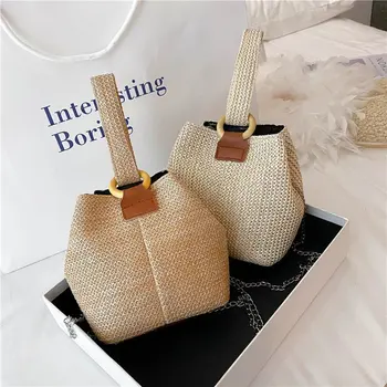 

2020 New Women's Bag Hot Beach Pastoral Woven Bag Women's Retro Portable Straw Bag All-match Messenger Bag