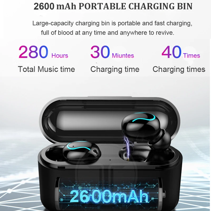 Bluetooth гарнитура с микрофоном Стерео спортивные наушники в ухо HBQ Q32 TWS 5,0 спортивные наушники для бега наушники с зарядным устройством