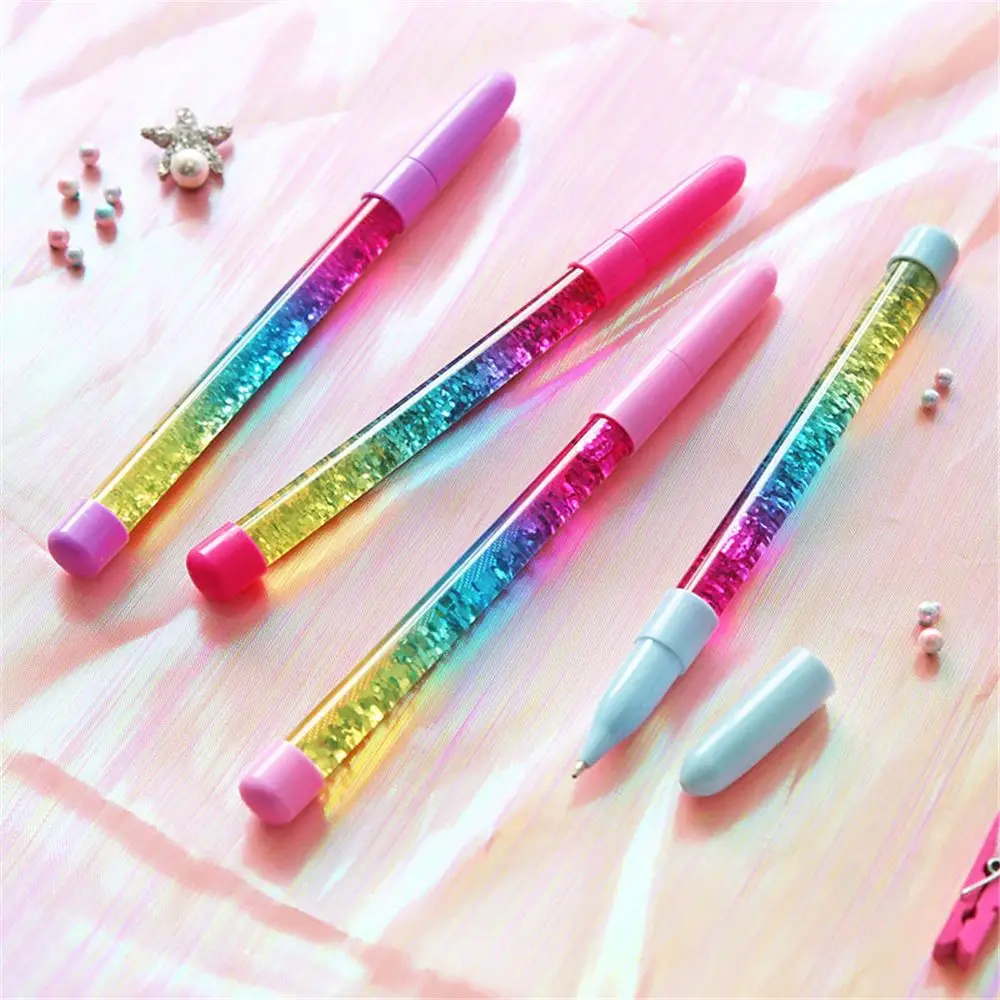 1PCS-Kawaii-0-5mm-Rainbow-Color-Pen-Fairy-Stick-Pen-Drift-Sand-Glitter-Crystal-Pen-Novelty (3)