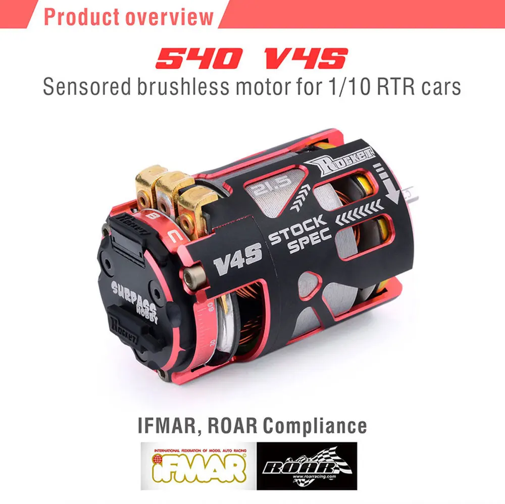 

Rocket 540 V4S 3.5T 4.5T 5.5T 6.5T 7.5T 8.5T 9.5T 10.5T 13.5T 17.5T 21.5T Sensored Brushless Motor for Modified Spec Stock