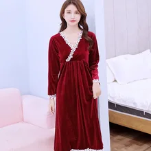 Сексуальный женский ночной халат, ночное белье, платье для сна с глубоким v-образным вырезом, тонкое кружево размера плюс, широкая сосна, уютные костюмы средней и длинной части