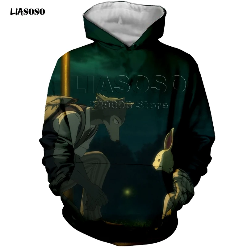 3 LIASOSO, новинка, Повседневный, 3D принт, для женщин, мужчин, BEASTARS, стильная толстовка, зимняя, толстовка, хип-хоп, пуловер, BEASTARS, Harajuku, толстовка, пуловер - Цвет: 3