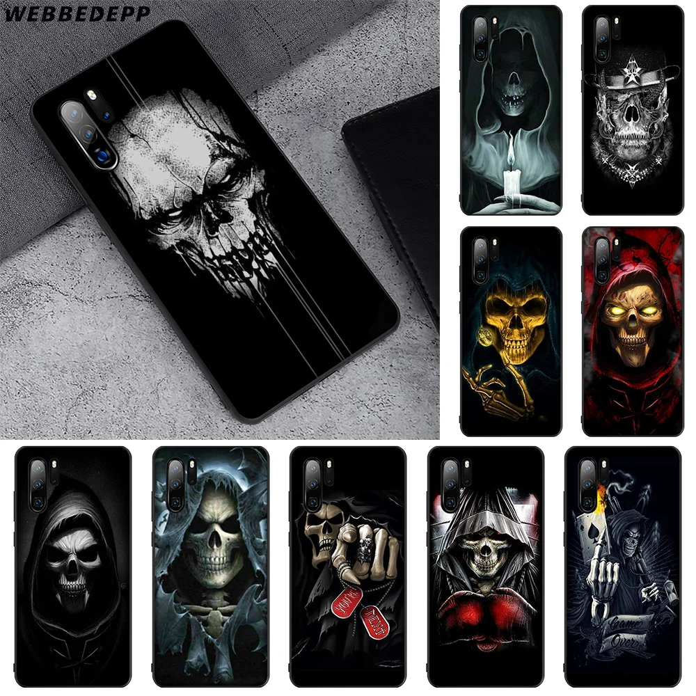 WEBBEDEPP мягкий чехол с черепом для Huawei Honor 6A 7A 7X 7C 8 8A 8X 8C 9 9A 9X 10X Y6P Note 10 20S Lite Pro |