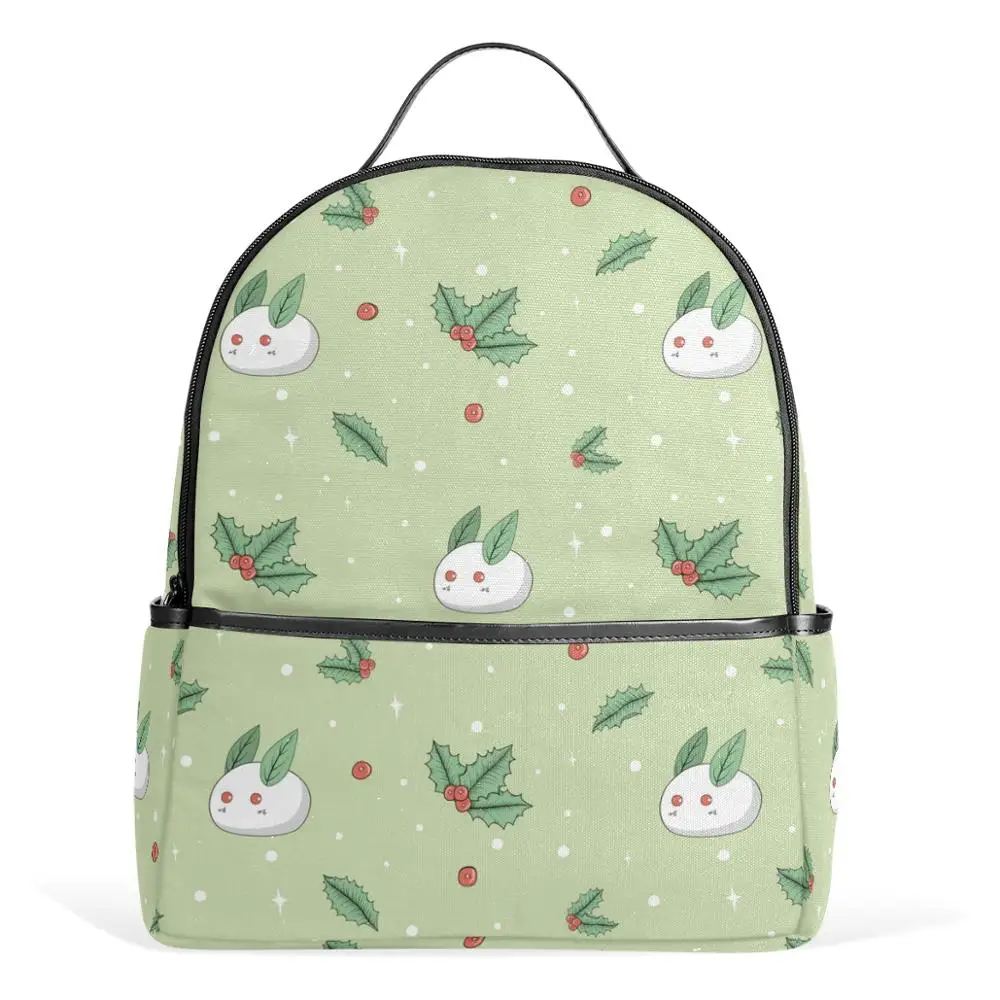 ALAZA Cute rabbit Student Backpack Girl Colorful black Backpack School for Women Kids Laptop Bag Birthday Gift Adjustable Straps