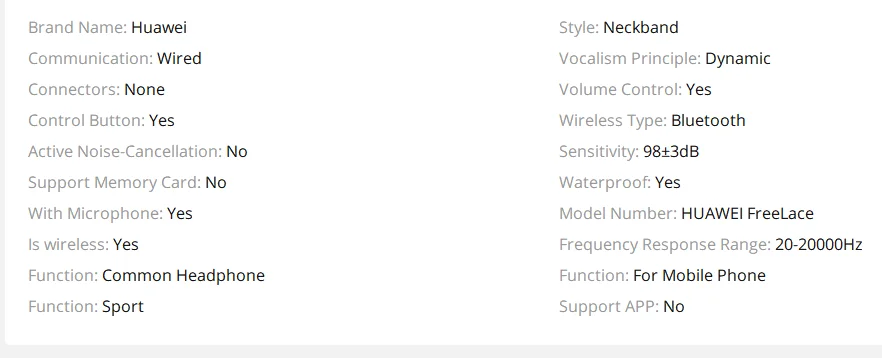 Huawei FreeLace спортивные наушники CM70-C Bluetooth беспроводные для наушников, карты памяти кабель металлический полость IPX5 Быстрая зарядка