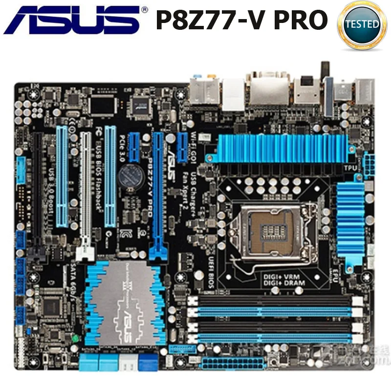 Материнская плата LGA 1155 Asus P8Z77-V PRO Intel Z77 DDR3 Core i7/Core i5/Core i3/Pentium/Celeron PCI-E 3,0 32 Гб 1155 б/у материнская плата