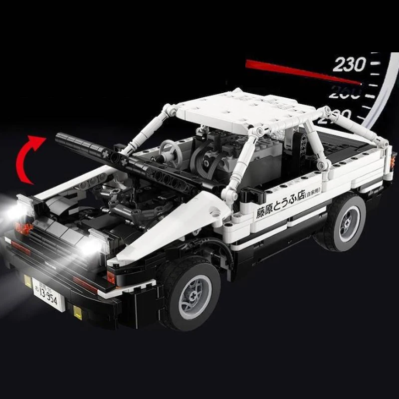 Новинка, 862 шт, AE-86, супер машинка, совместимая, Technic, Moc, серия, модели, строительные блоки, кирпичи, игрушки, рождественские подарки для детей