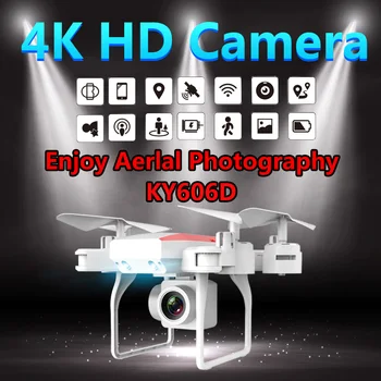 

KY606D Quadcopter Drone 4K Rc Helicopter Drones with Camera HD Long Flying Time RC GPS Drone wifi FPV Foldable Toy