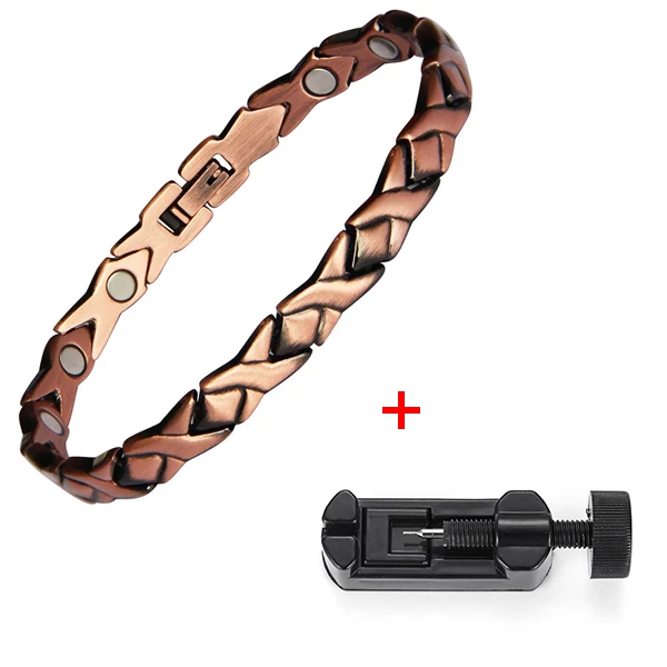 bracelet with tool Oktrendy элегантный браслет из чистой меди с магнитной терапией, облегчающий боль при артрите и карпальном туннеле, Женские Ювелирные изделия - Окраска металла: bracelet with tool