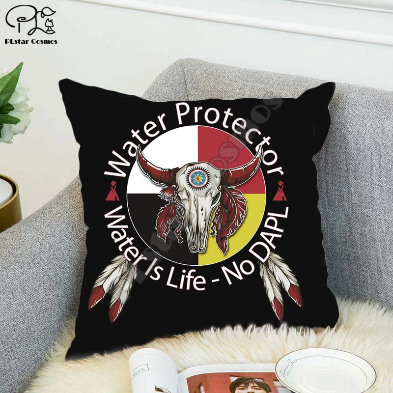 Черный Национальный индийский Lakota Череп хип хоп наволочка полиэстер декоративные наволочки бросок квадратная наволочка для подушки стиль-11