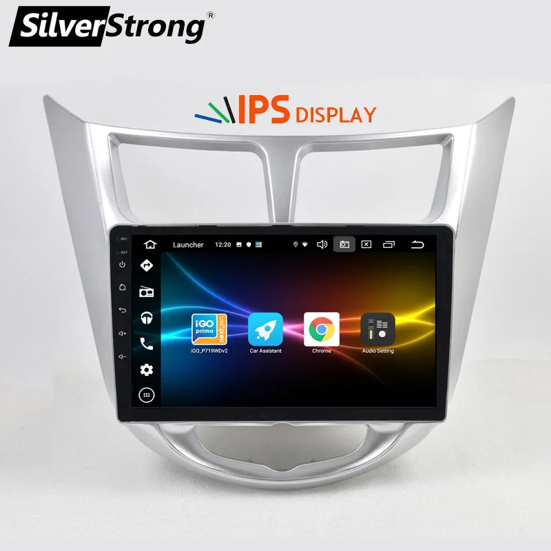 SilverStrong русский 9 дюймов ips матрица Solaris Android10.0 4G автомобильный DVD для hyundai Solaris Verna Accent 2011 до Радио RDS